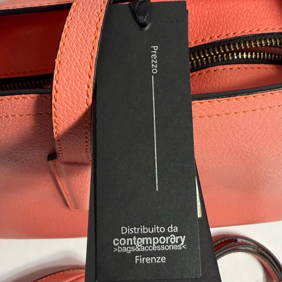 NWT Gianni Chiarini Camelia Pink Leather Dome Bag Satchel W/ Pouch Made in Italy - Picture 9 of 16